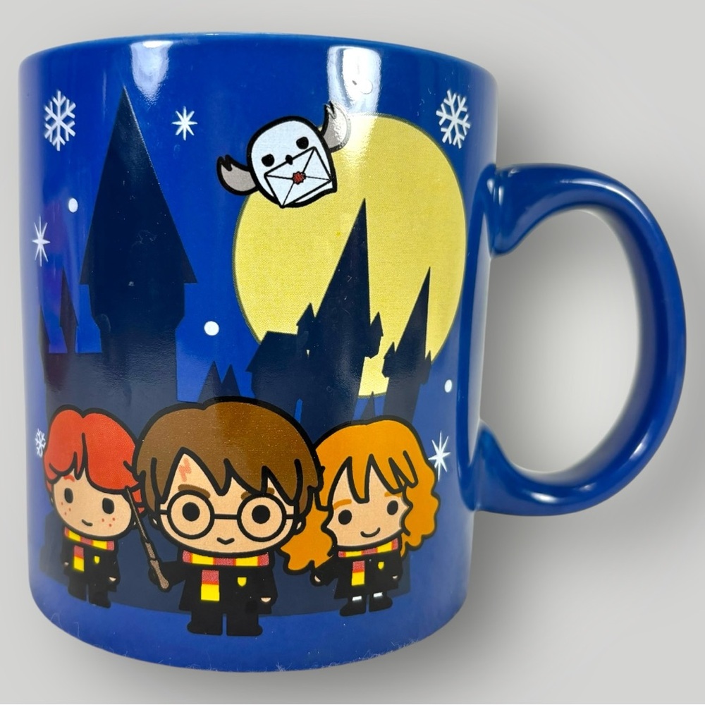 Harry Potter Hogwarts Christmas Chibi Cartoon Ceramic Coffee Mug 20 Oz